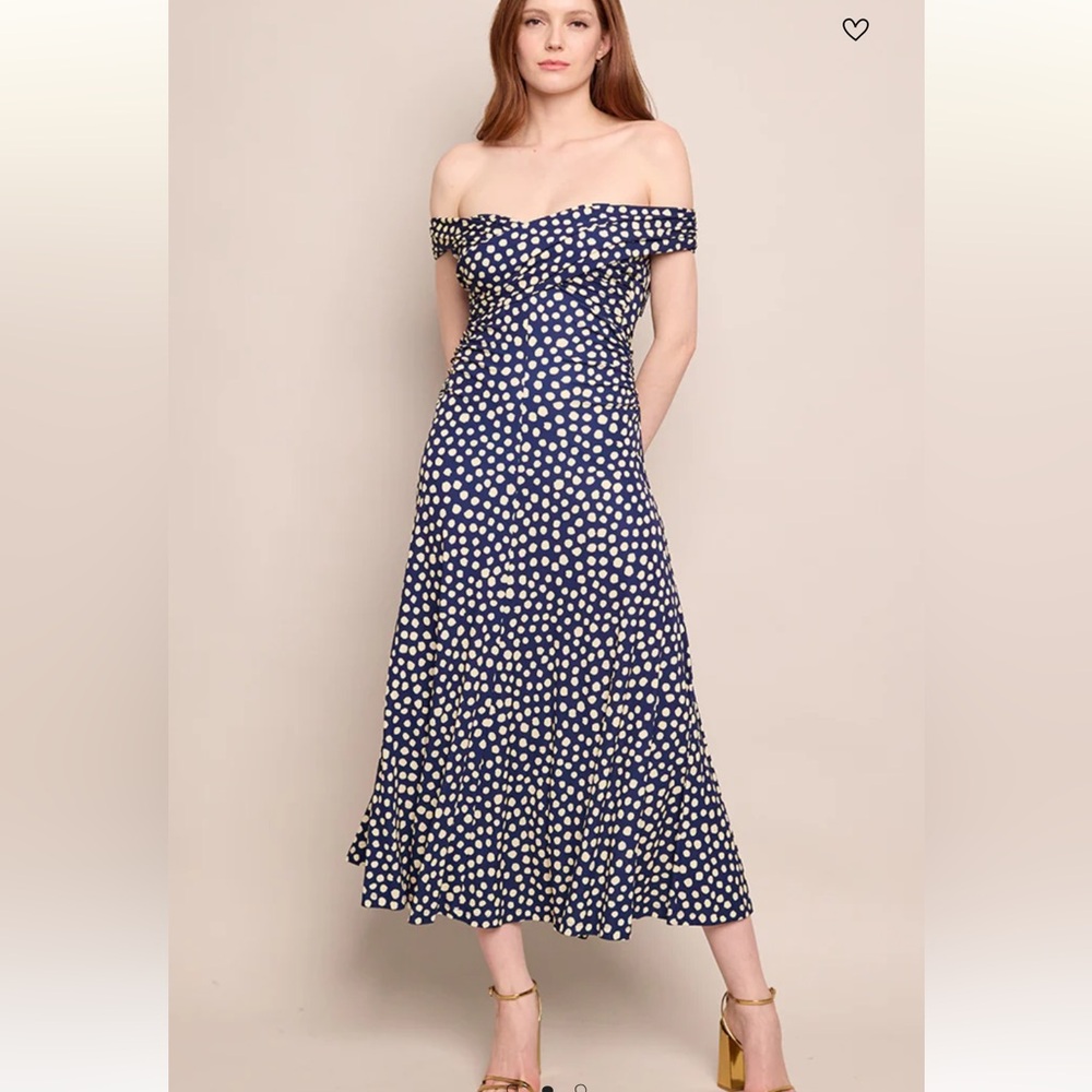 Cara Cara Glen Cove Abstract Dot Navy Dress. XXS. Brand new with tags.